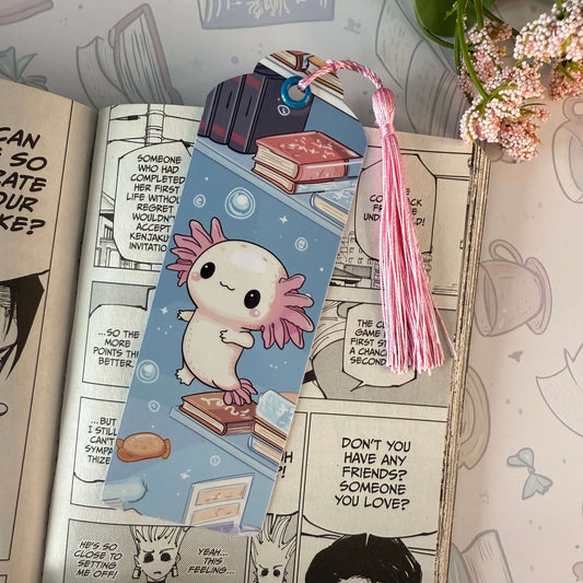 Axolotl Book Explorer Bookmark