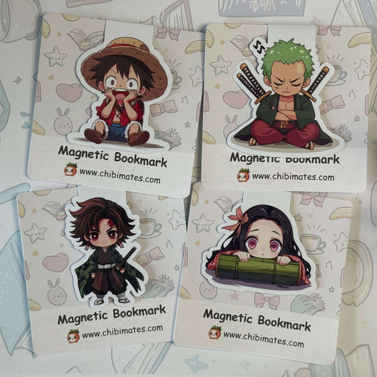 Chibi Anime Warriors Magnetic Bookmark Bundle