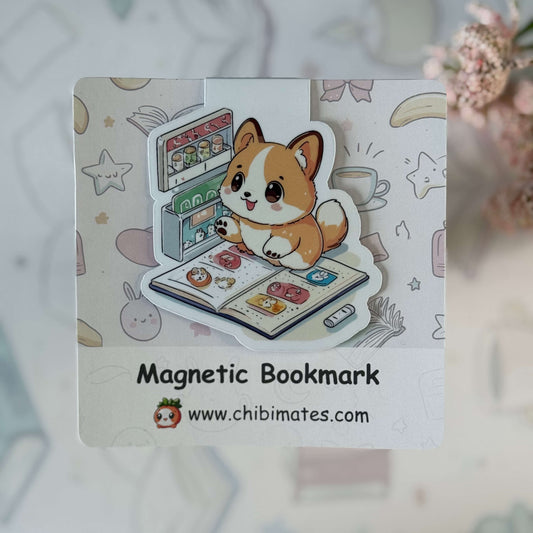 Corgi Sticker Collector Magnetic Bookmark