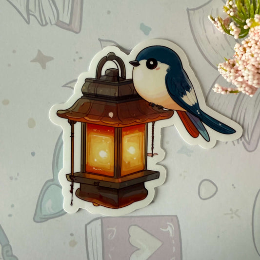 Lantern Swallow Glossy Sticker