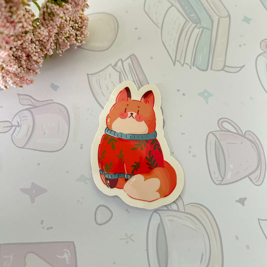 Cozy Fox Sticker