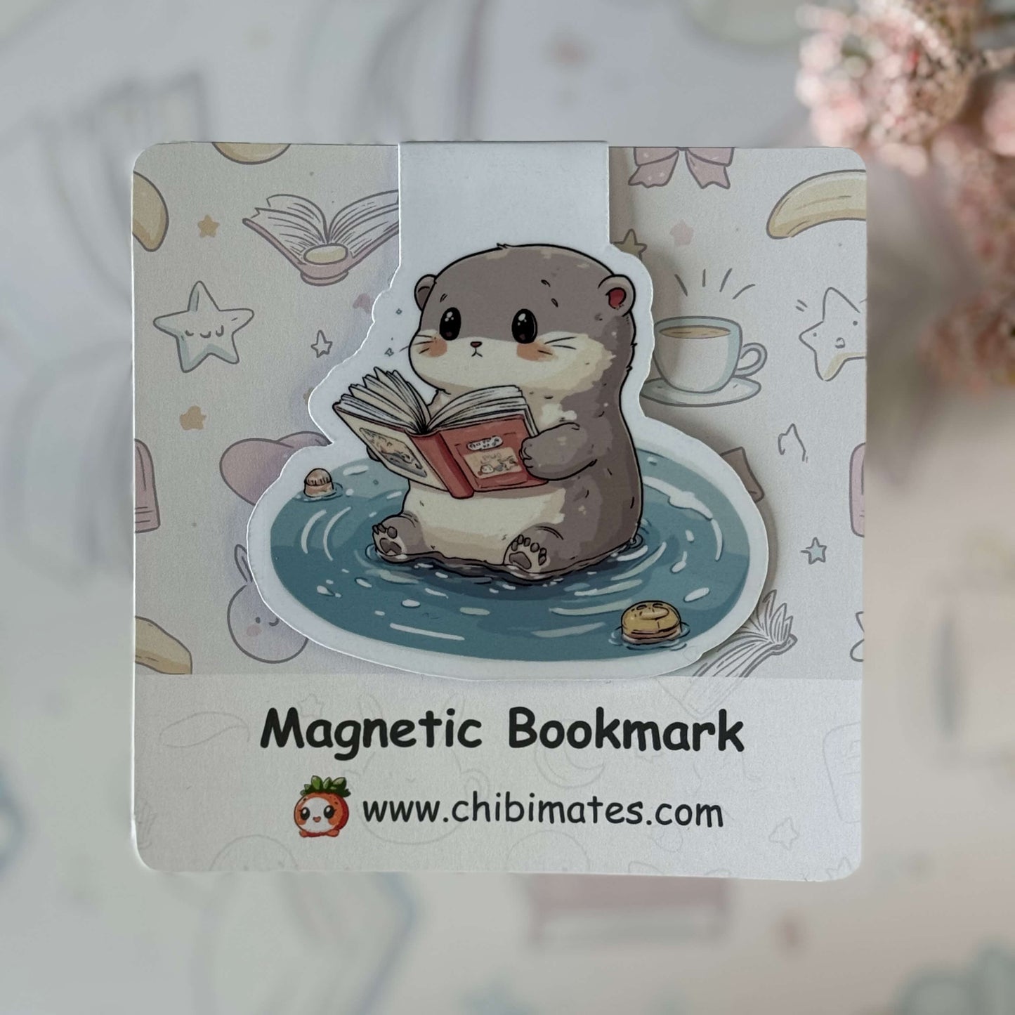 Otter Reading Magnetic Bookmark