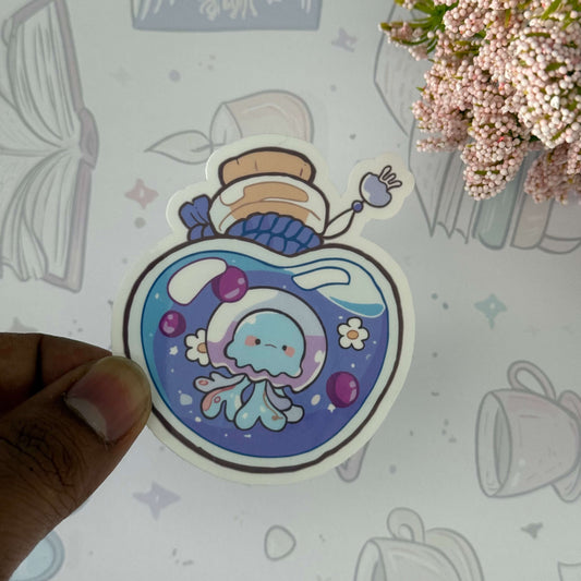 Mystic Jellyfish Potion Glossy Sticker