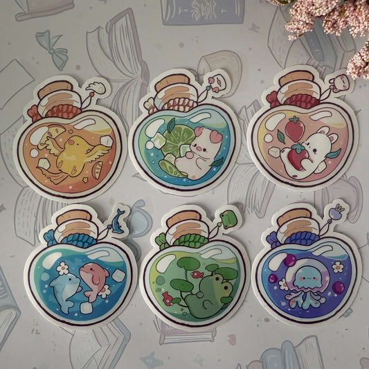 Magical Potion Creatures Sticker Set